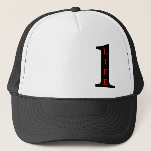 1 Leben, zum zurück zu leben Schnellhut Truckerkappe (Vorderseite)