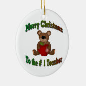 # 1 Lehrer-frohe Weihnachten Keramikornament (Rechts)