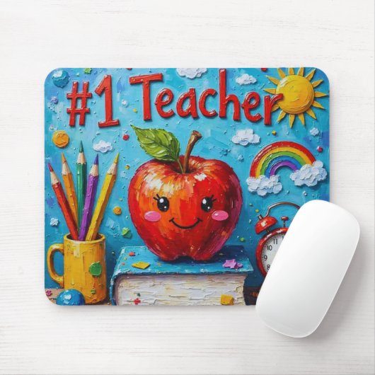 #1 Lehrerbewertung Illustration Mousepad (Mit Mouse)