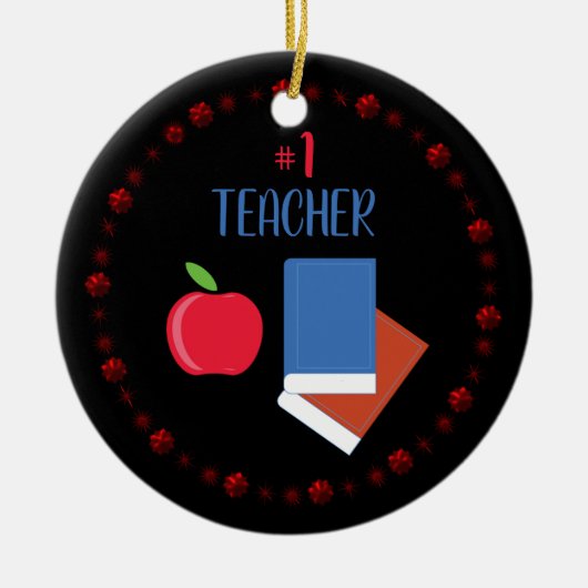 1 Lehrerin Keramik Ornament (Vorne)