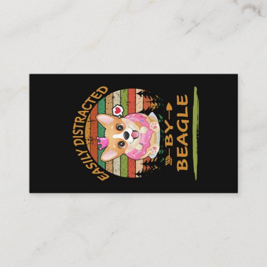 1 Leicht vom Beagle abgelenkt Visitenkarte (Vorderseite)