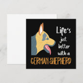 1 Life's Just Better With A German Shepherd Einladung (Vorne/Hinten)