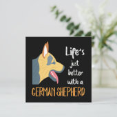 1 Life's Just Better With A German Shepherd Einladung (Stehend Vorderseite)