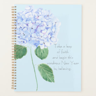 1 lila Hydrangea-Blume handbemalt Planer