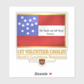 1. Louisiana Cavalry Aufkleber (Blatt)