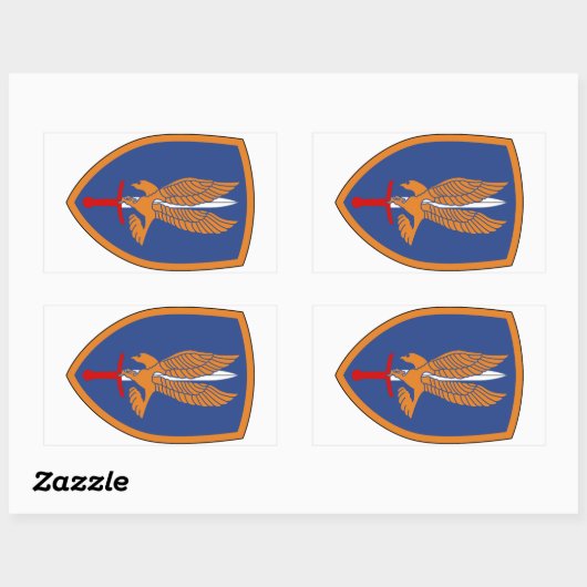 1. Luftfahrt-Brigade Rechteckiger Aufkleber (Blatt)