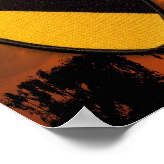 1. Luftkav-Fort-Hood-Patch der Cavalry Division Poster (Ecke)