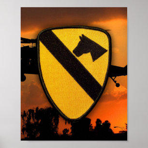 1. Luftkav-Fort-Hood-Patch der Cavalry Division Poster