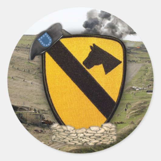 1. Luftkavitätenpflaster-Aufkleber Runder Aufkleber (Vorderseite)