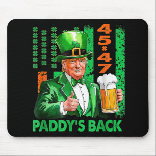 1 Lustiger Trump Paddys Rücken 45 47 St Patricks D Mousepad