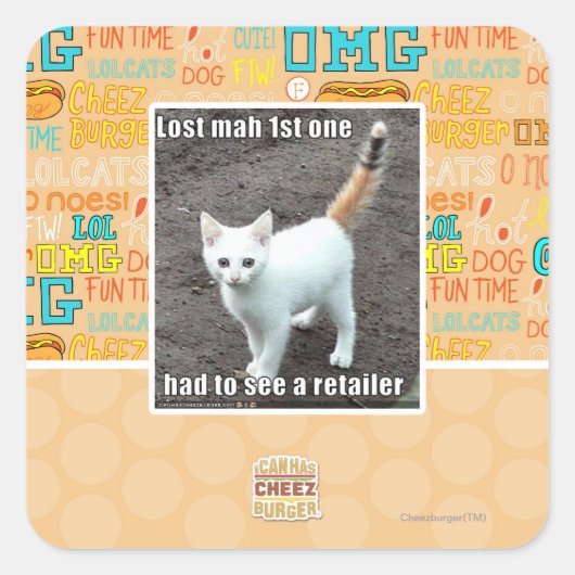 1. Mah verloren Quadratischer Aufkleber (Vorderseite)