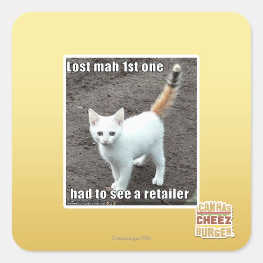 1. Mah verloren Quadratischer Aufkleber (Vorderseite)