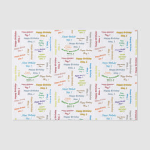 1. Mai, 1 Geburtstags-Gewebepapier Seidenpapier