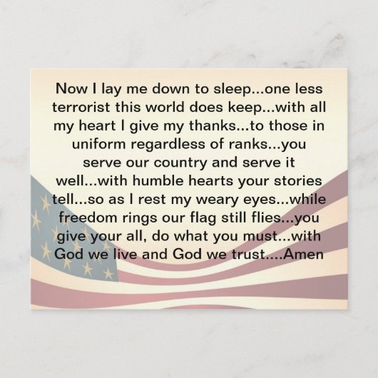 1. Mai Gebet Postkarte (Vorderseite)