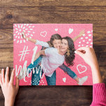 #1 Mama Full Foto, Hearts & Dot Pattern Puzzle<br><div class="desc">Genießen Sie ein besonderes Familiengedächtnis oder einen Anlass mit unserem schönen personalisierten Puzzle mit Foto. Das Design verfügt über ein komplettes Foto des Layouts. "#1 Mama" wird in einem schönen, trendigen Pinsel-Skript weißen Overlay mit lustigen Herzen und Punktmuster dargestellt.Machen Sie mit diesem lustigen Puzzle für Familien ein besonderes Familiengedächtnis. Perfekt...</div>