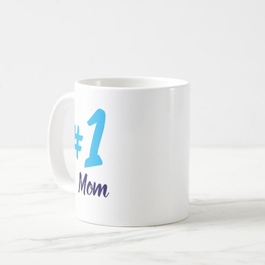 #1 Mama hellblau Kaffeetasse (Vorderseite Links)
