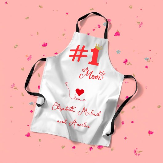 #1 Mama Liebe Personalisierte Schürze