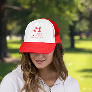 #1 Mama Liebe Personalisierte Sportmütze Truckerkappe