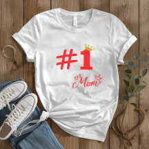 #1 Mama Liebe Personalisiertes Damen-T-Shirt