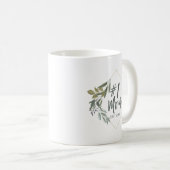1 Mama Typografie Watercolor Foliage Mother Day Kaffeetasse (VorderseiteRechts)