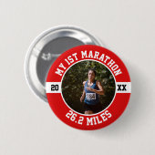 1. Marathonlauf Erster Läufer Sport 26 2 Button (Vorne & Hinten)