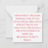 1 Martie-Flachscheine Mitteilungskarte (Rückseite)