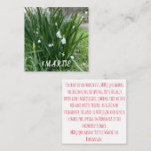 1 Martie-Flachscheine Mitteilungskarte (Vorne/Hinten)