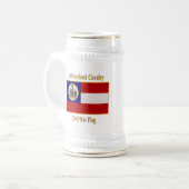 1. Maryland-Kavallerie-zivile Kriegs-Flagge Bierglas (Vorderseite Links)