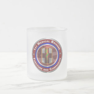 1. Medizinische Brigade Andenken-Tasse Mattglastasse