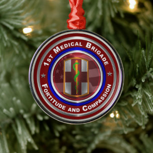 1. Medizinische Brigade Andenken Weihnachten Ornament Aus Metall