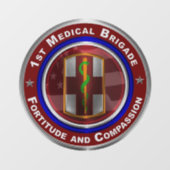 1. Medizinische Brigade Fensteraufkleber (Blatt)