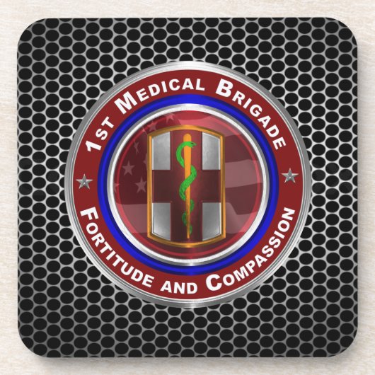 1. Medizinische Brigade Getränkeuntersetzer (Vorderseite)