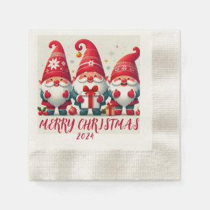 1. MERRY CHRISTMAS SERVIETTE