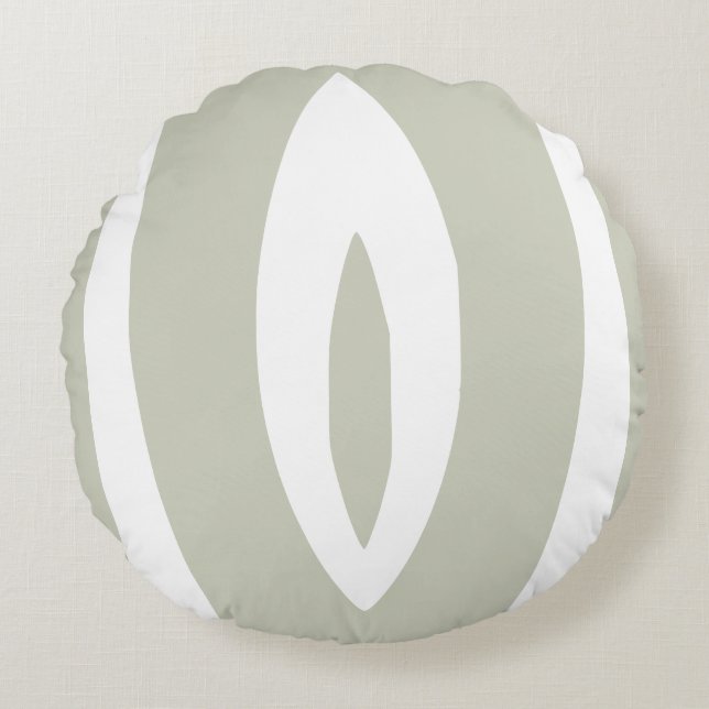 1 Minimalistischer Naturerhythmus Rundes Kissen (Vorderseite)