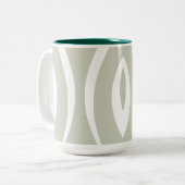 1 Minimalistischer Naturerhythmus Zweifarbige Tasse (Vorderseite Links)