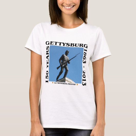 1. Minnesota-Infanterie - 150. Gettysburg T-Shirt (Vorderseite)