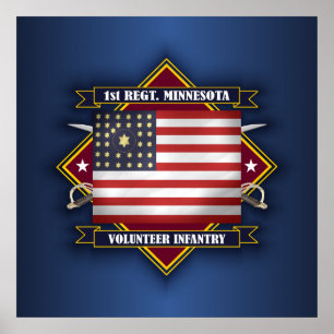 1. Minnesota-Infanterie Poster