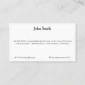 1 Modernes weißes Logo fördert den Markennamen des Visitenkarte (Vorderseite)