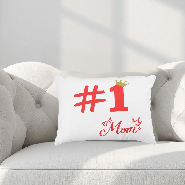 #1 Mom Love Personalized Accent Pillow Dekokissen (Von Creator hochgeladen)