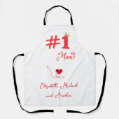 #1 Mom Love Personalized Apron Schürze (Vorderseite)