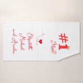 #1 Mom Love Personalized Bath Towel Badehandtuch (Badehandtuch)