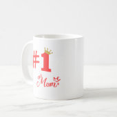 #1 Mom Love Personalized Mug Kaffeetasse (Vorderseite Links)