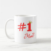#1 Mom Love Personalized Mug Kaffeetasse (Links)