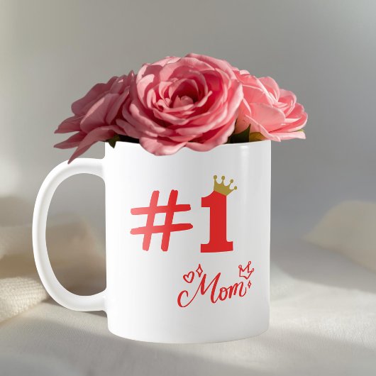 #1 Mom Love Personalized Mug Kaffeetasse