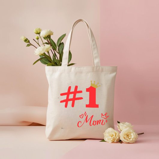 #1 Mom Love Personalized Tote Bag Tragetasche
