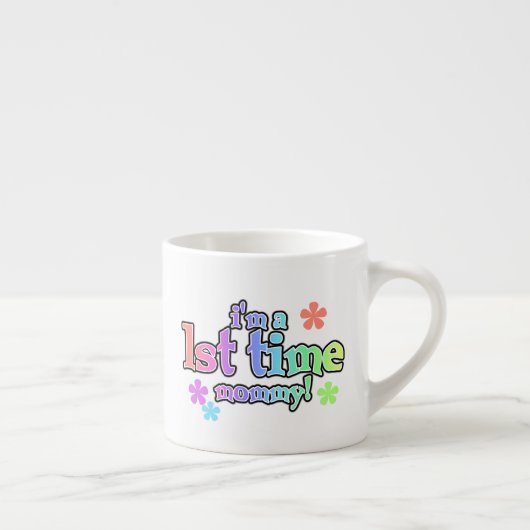 1. Mommy Rainbow Text Geschenke Espressotasse (Rechts)