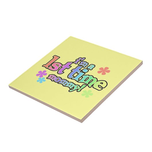 1. Mommy Rainbow Text Geschenke Fliese (Seite)