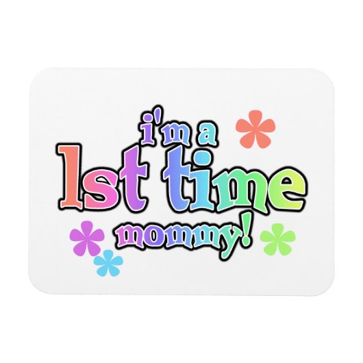 1. Mommy Rainbow Text Geschenke Magnet (Horizontal)