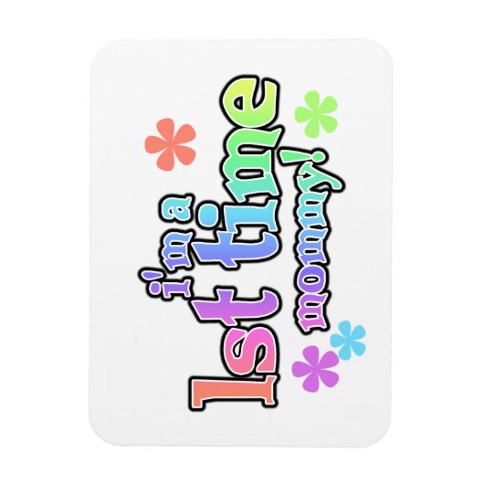 1. Mommy Rainbow Text Geschenke Magnet (Vertikal)