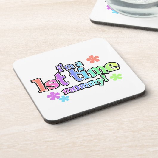 1. Mommy Rainbow Text Geschenke Untersetzer (Linke Seite)